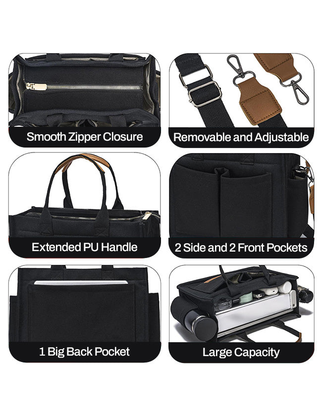 TALANES Large Tote Bag – Padded Laptop Compartment