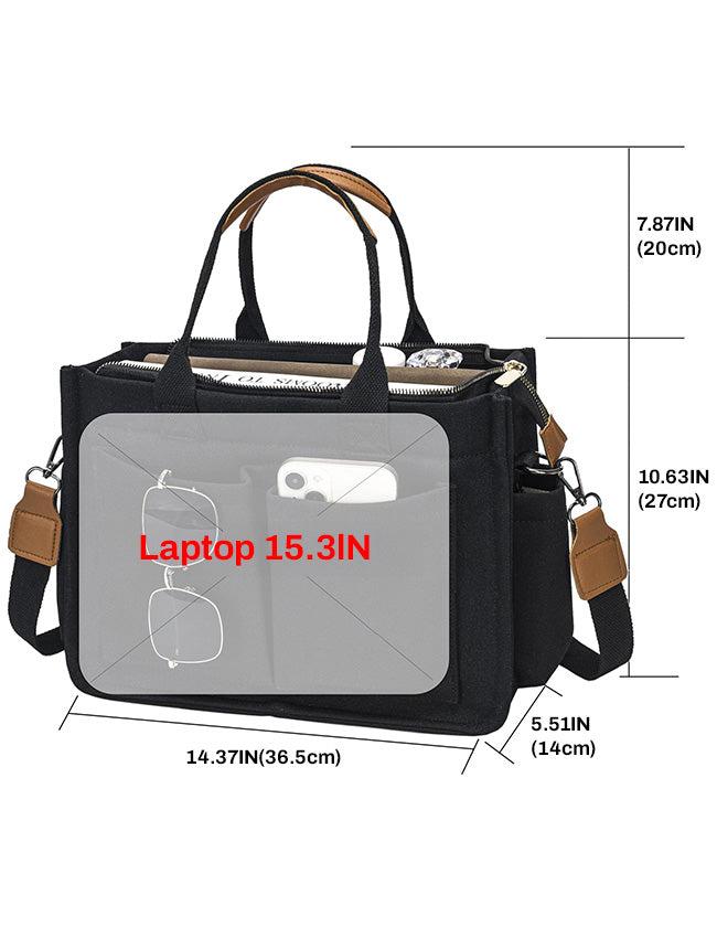 TALANES Large Tote Bag – Padded Laptop Compartment