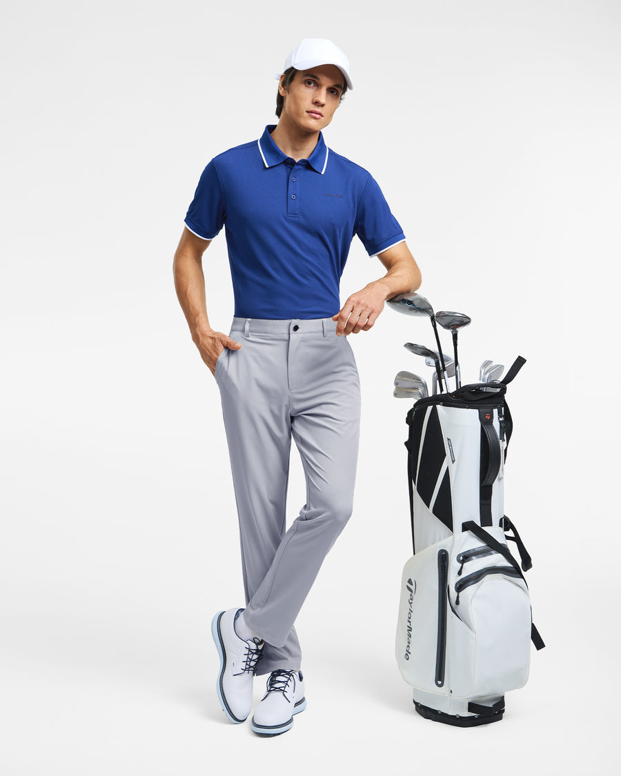Men's Golf Outfit Dark Blue-Light Grey