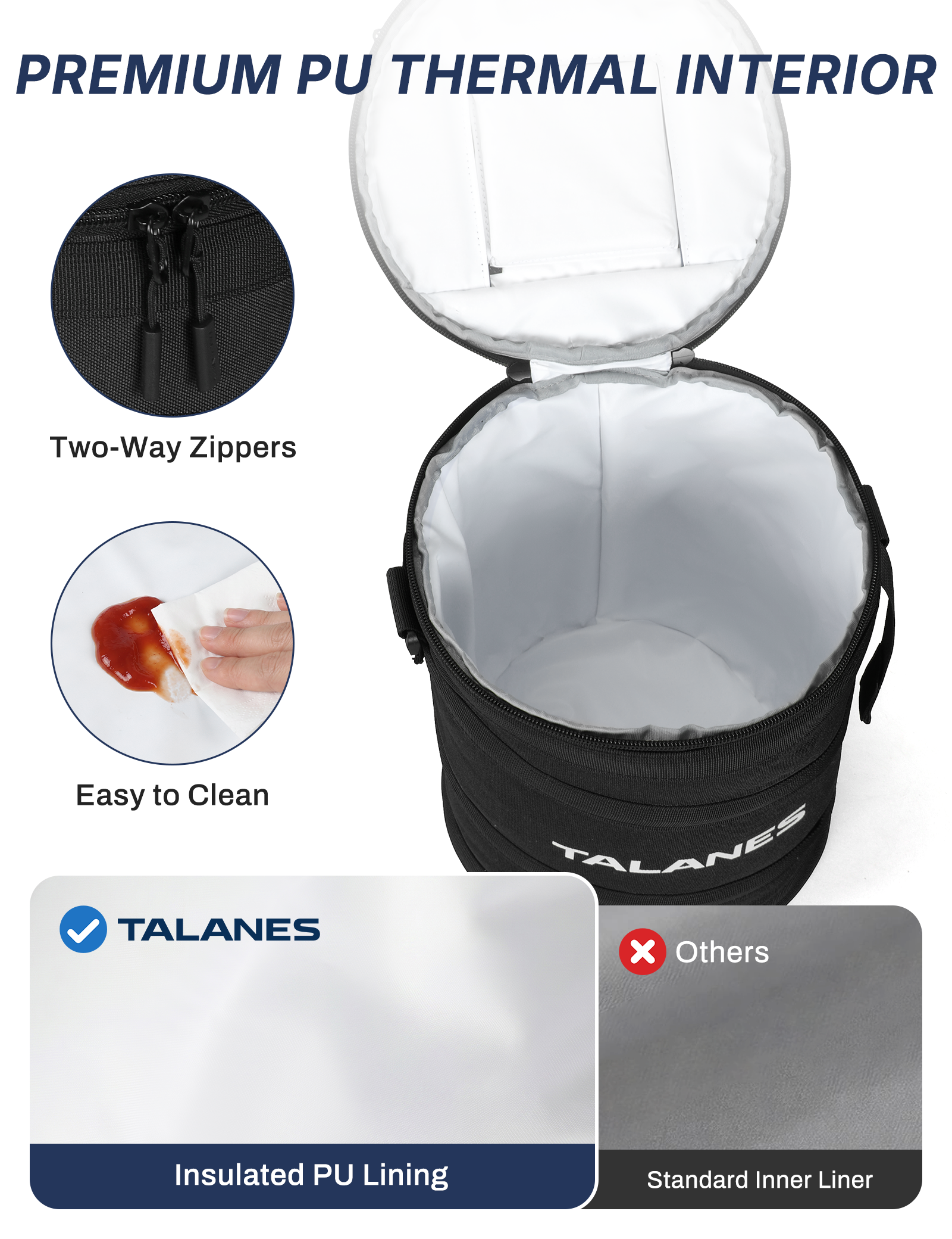 Talanes 14-Can Insulated Golf Cart Cooler Bag Keeps Beverages Cold | Large Golf Cooler Sleeve with Adjustable Shoulder Strap & Collapsible Design, Ideal Gift for Golfers