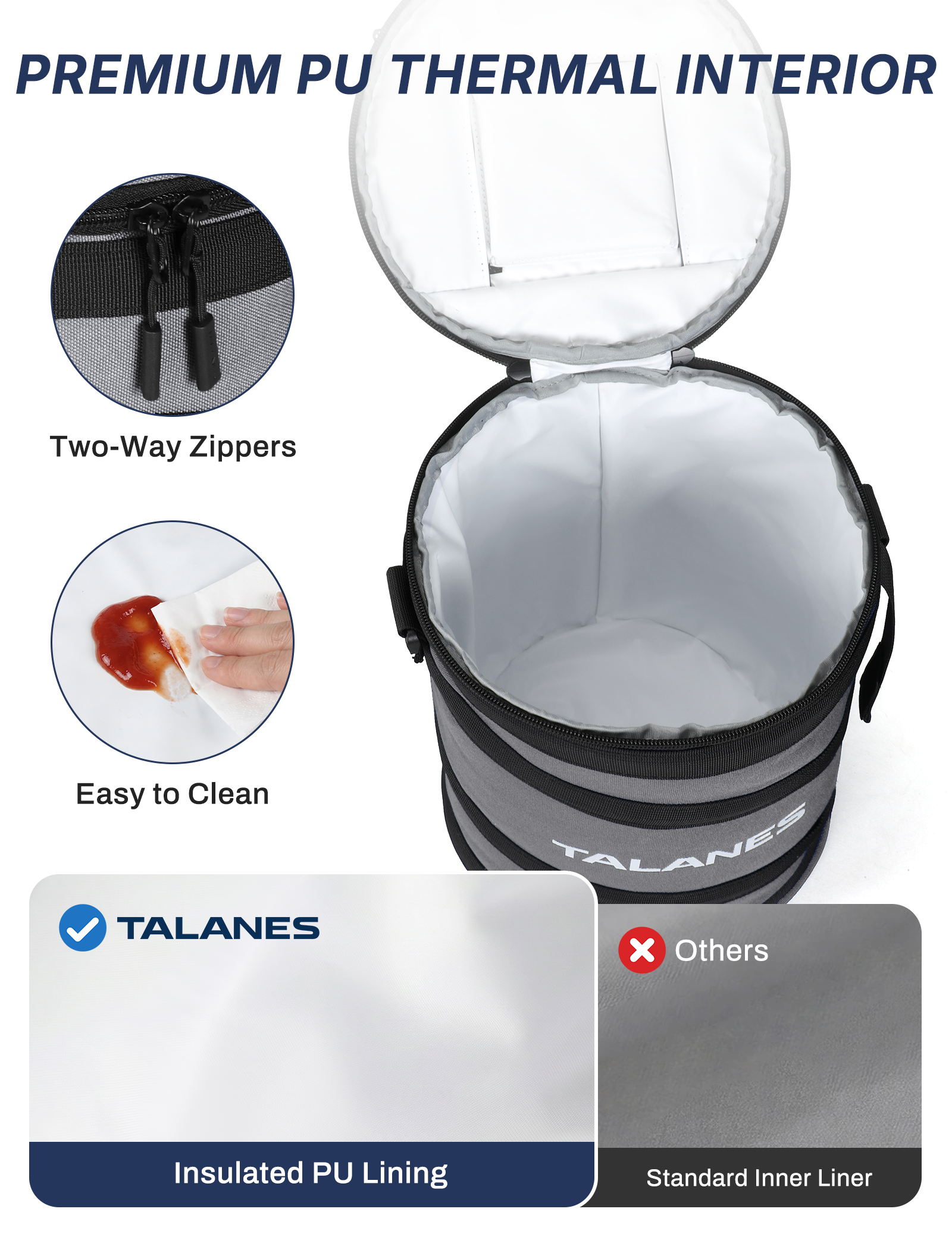 Talanes 14-Can Insulated Golf Cart Cooler Bag Keeps Beverages Cold | Large Golf Cooler Sleeve with Adjustable Shoulder Strap & Collapsible Design, Ideal Gift for Golfers