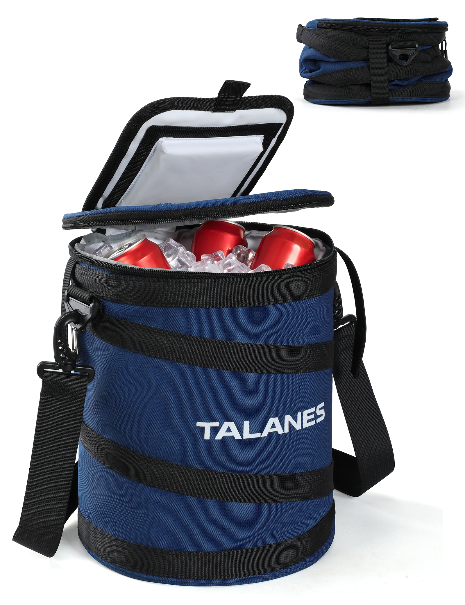 Talanes 14-Can Insulated Golf Cart Cooler Bag Keeps Beverages Cold | Large Golf Cooler Sleeve with Adjustable Shoulder Strap & Collapsible Design, Ideal Gift for Golfers
