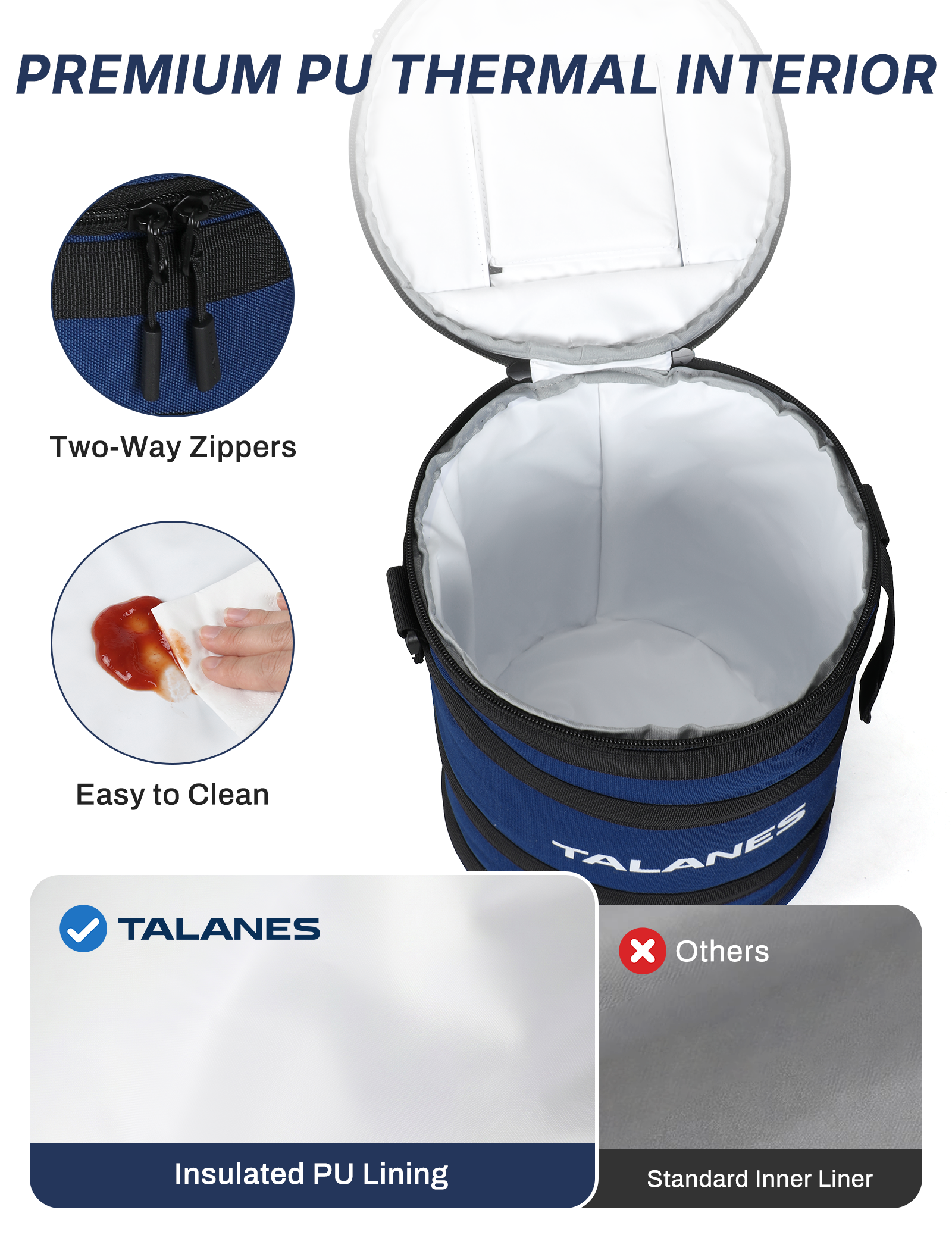 Talanes 14-Can Insulated Golf Cart Cooler Bag Keeps Beverages Cold | Large Golf Cooler Sleeve with Adjustable Shoulder Strap & Collapsible Design, Ideal Gift for Golfers
