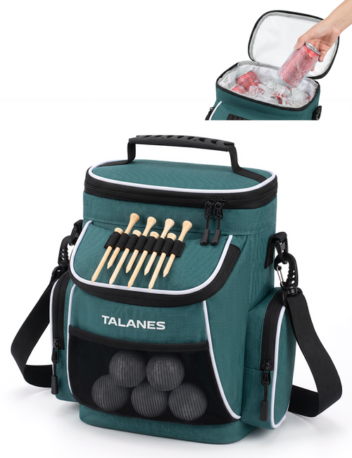 Talanes 15-Can Golf Cart Cooler Bag, Tee Holder
