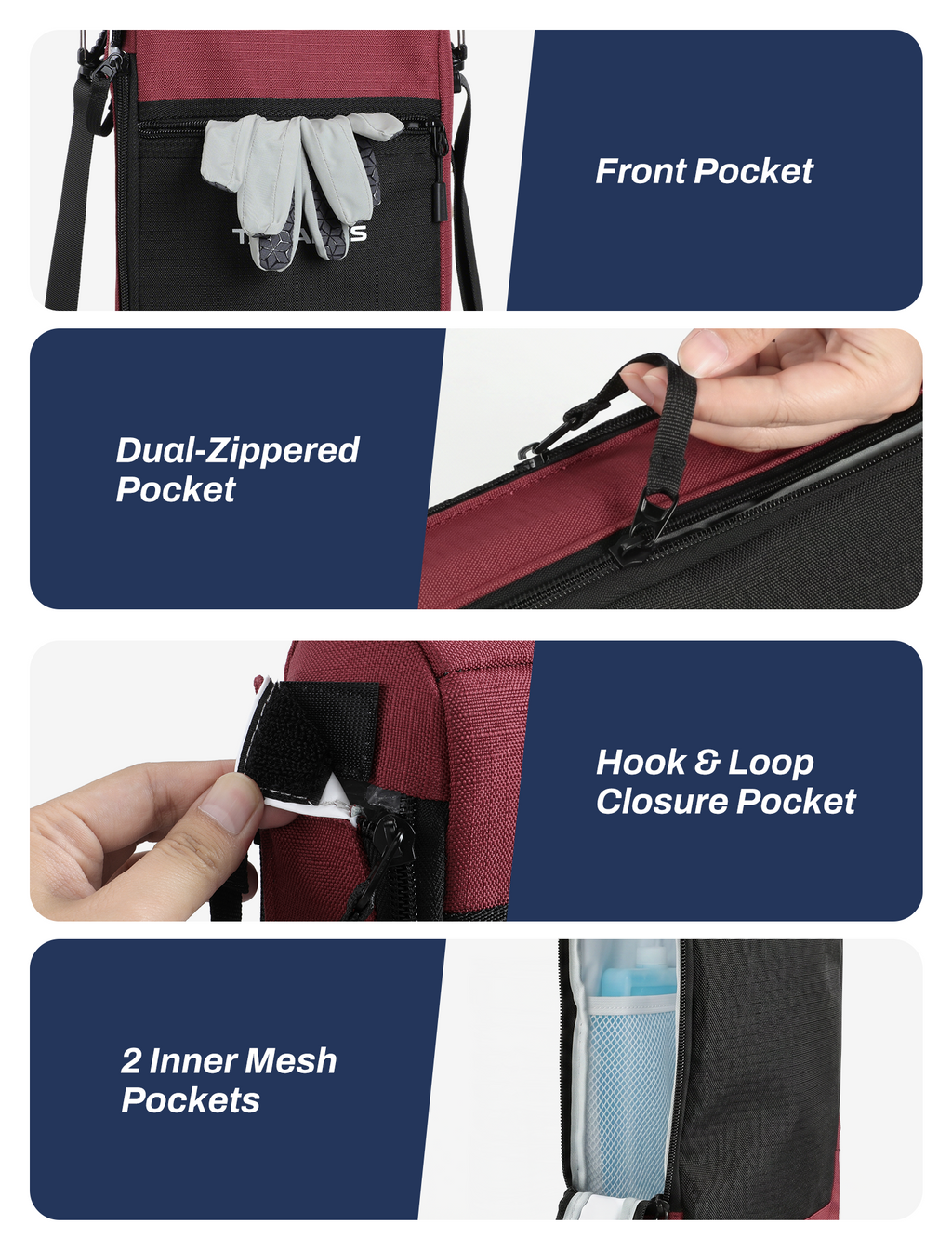 Talanes 9-Can Insulated Golf Cooler Tote Bag with Multi-Pocket