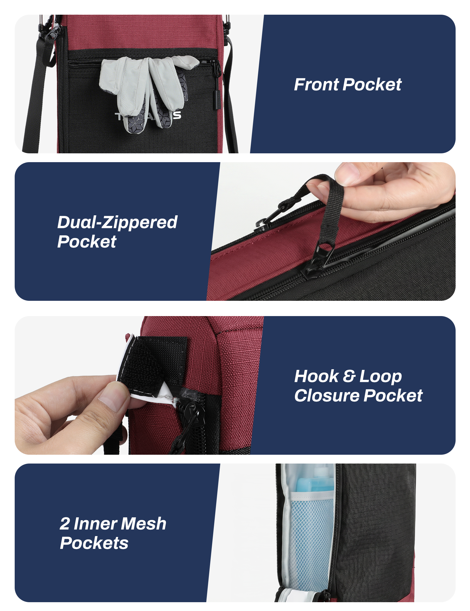 Talanes 9-Can Insulated Golf Cooler Tote Bag with Multi-Pocket