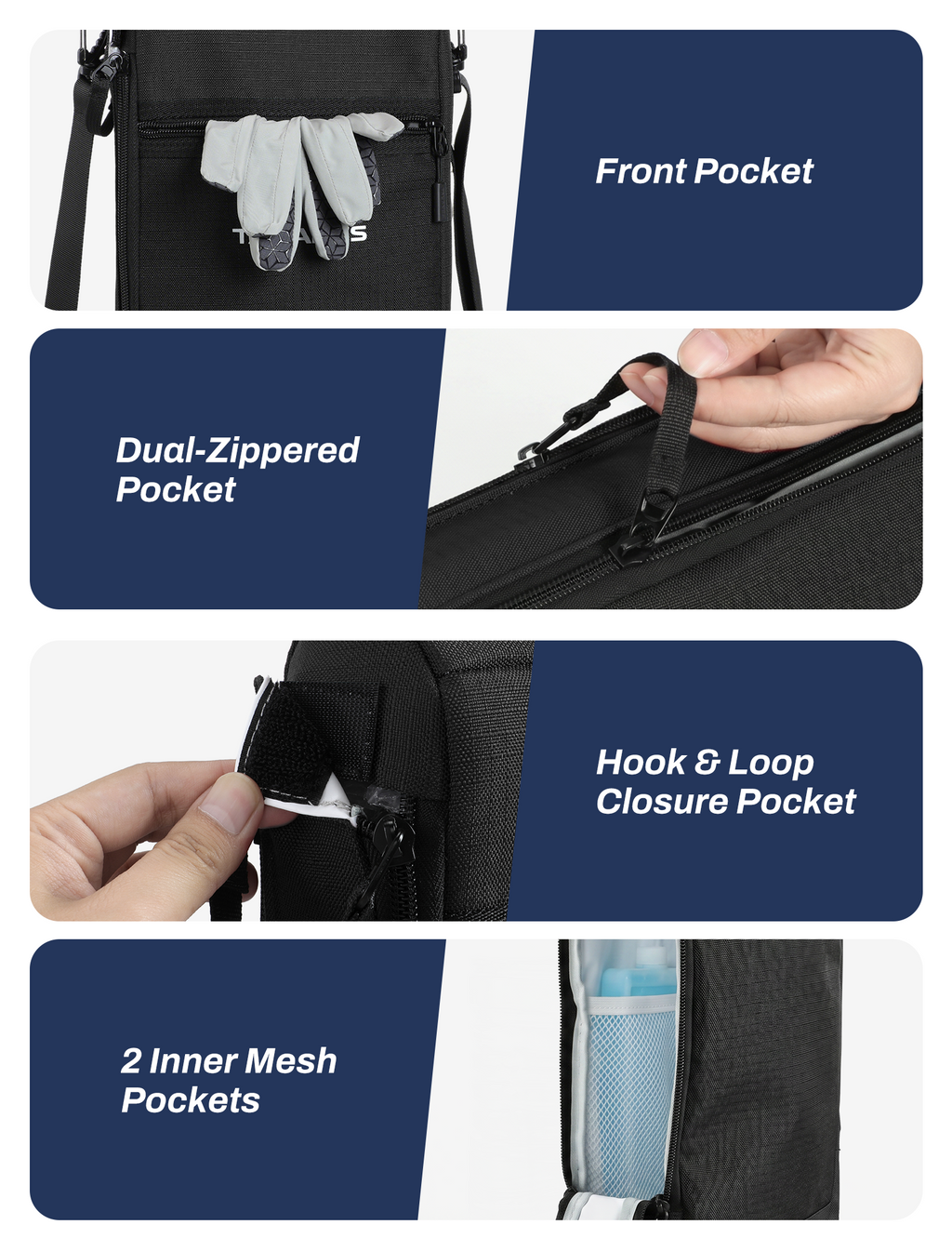 Talanes 9-Can Insulated Golf Cooler Tote Bag with Multi-Pocket