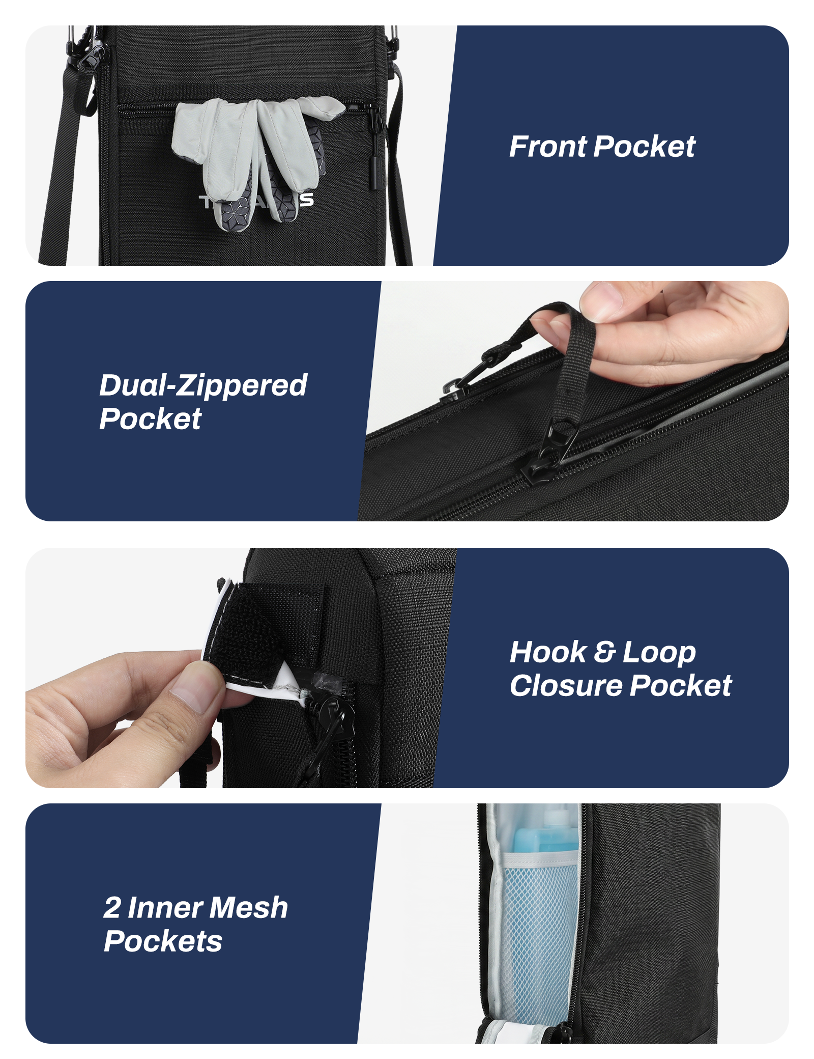 Talanes 9-Can Insulated Golf Cooler Tote Bag with Multi-Pocket