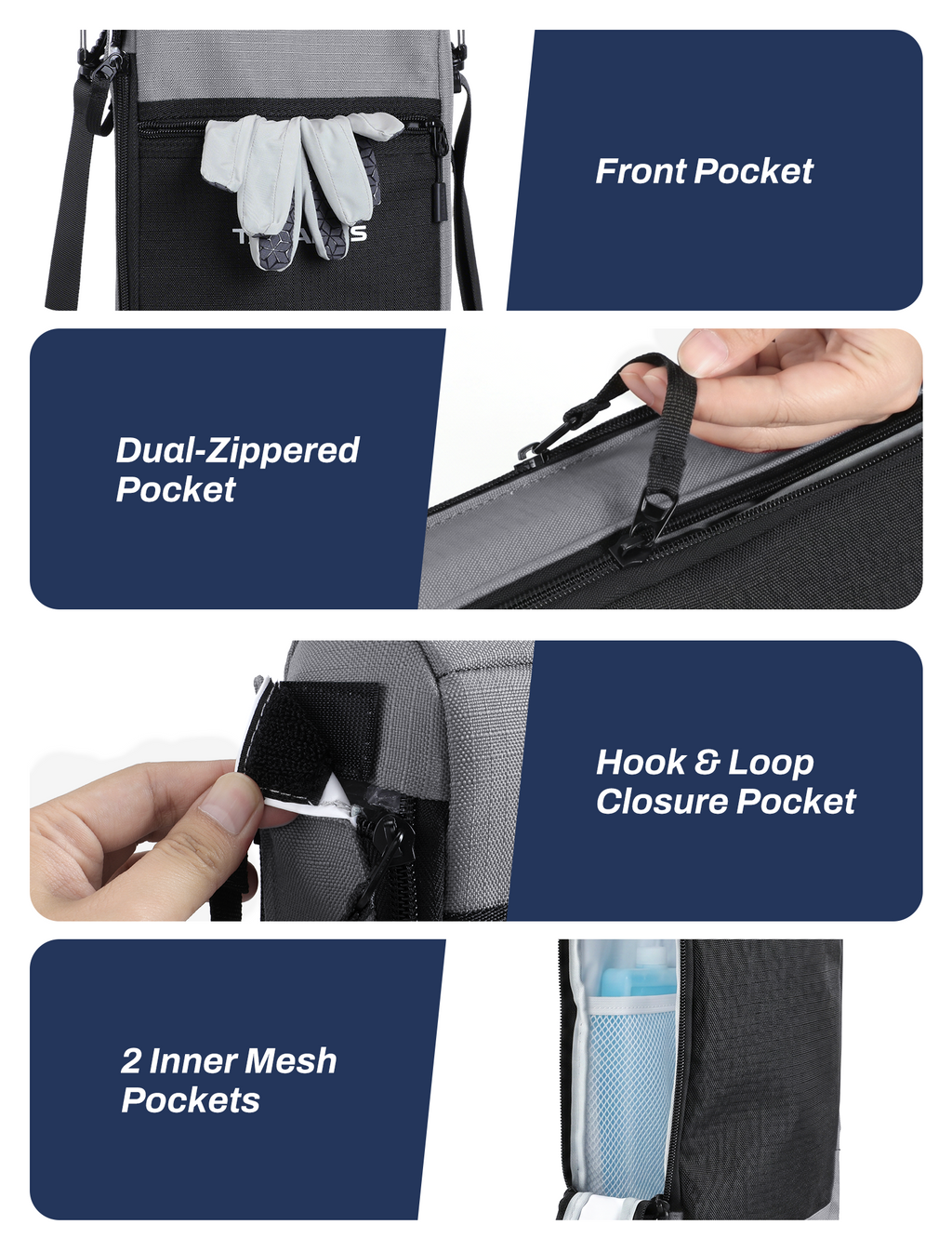 Talanes 9-Can Insulated Golf Cooler Tote Bag with Multi-Pocket