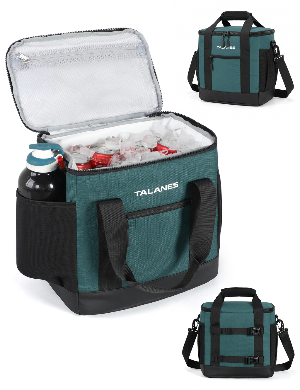 Talanes Golf Cart Cooler Bag, 24-Can Soft Sided Ice Chest | Spacious Collapsible Insulated Cooler with Multi-Pocket Storage & Versatile Carry Options for Golf Outings