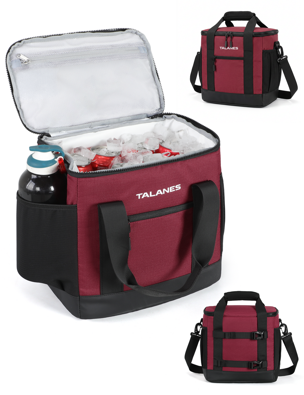 Talanes Golf Cart Cooler Bag, 24-Can Soft Sided Ice Chest | Spacious Collapsible Insulated Cooler with Multi-Pocket Storage & Versatile Carry Options for Golf Outings