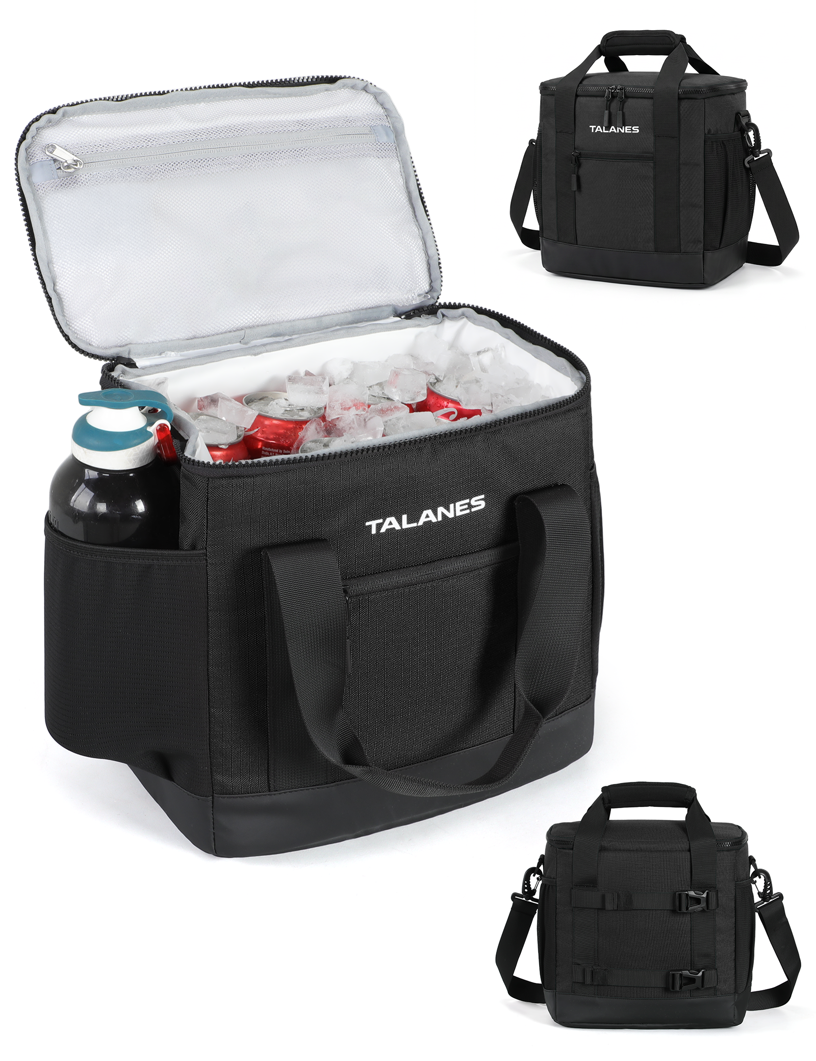 Talanes Golf Cart Cooler Bag, 24-Can Soft Sided Ice Chest | Spacious Collapsible Insulated Cooler with Multi-Pocket Storage & Versatile Carry Options for Golf Outings