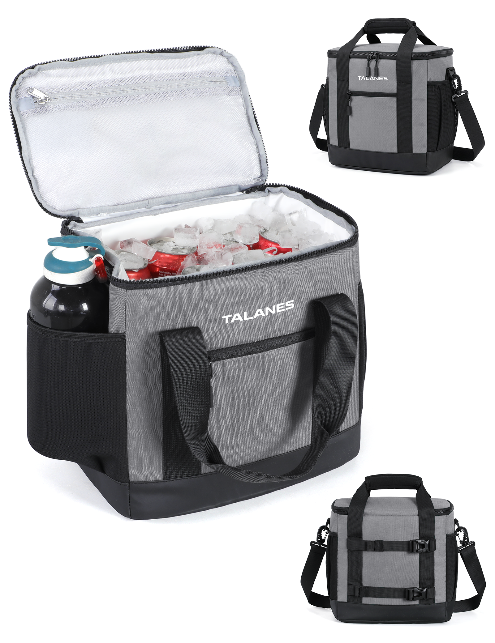 Talanes Golf Cart Cooler Bag, 24-Can Soft Sided Ice Chest | Spacious Collapsible Insulated Cooler with Multi-Pocket Storage & Versatile Carry Options for Golf Outings