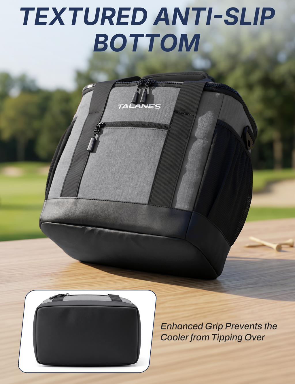 Talanes Golf Cart Cooler Bag, 24-Can Soft Sided Ice Chest | Spacious Collapsible Insulated Cooler with Multi-Pocket Storage & Versatile Carry Options for Golf Outings