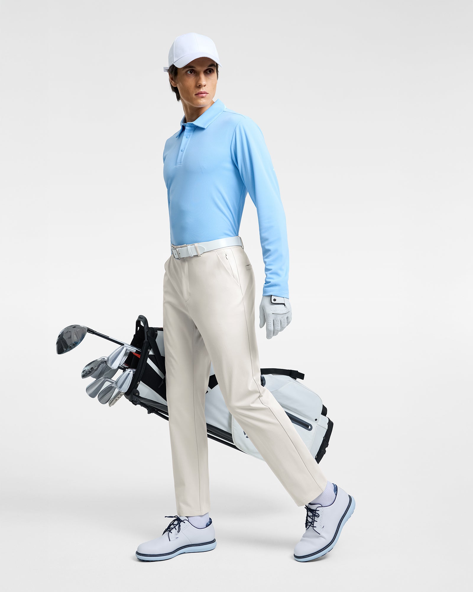 Talanes Men's Golf Pants, Dress-Look Knit Stretch