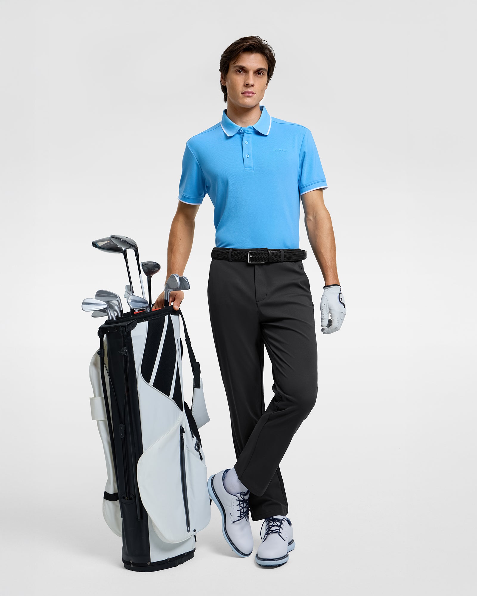 Talanes Men's Golf Pants, Dress-Look Knit Stretch