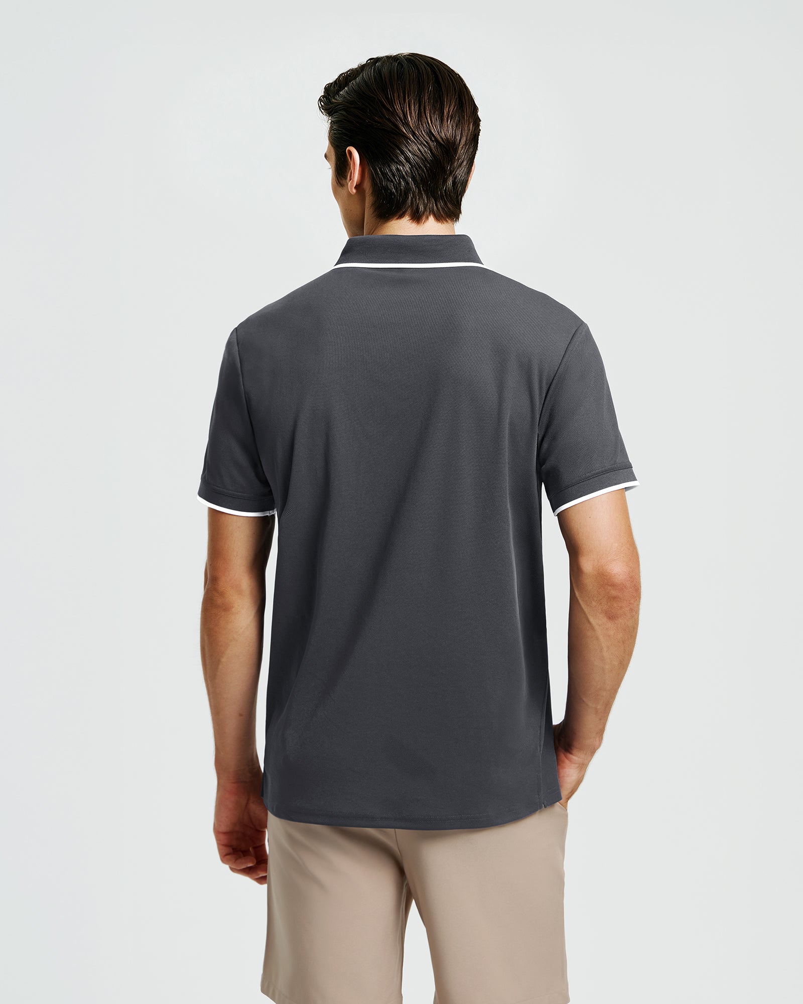 Talanes Men's UPF 50 Moisture-Wicking Short-Sleeve Golf Polo Shirt for Daily Wear