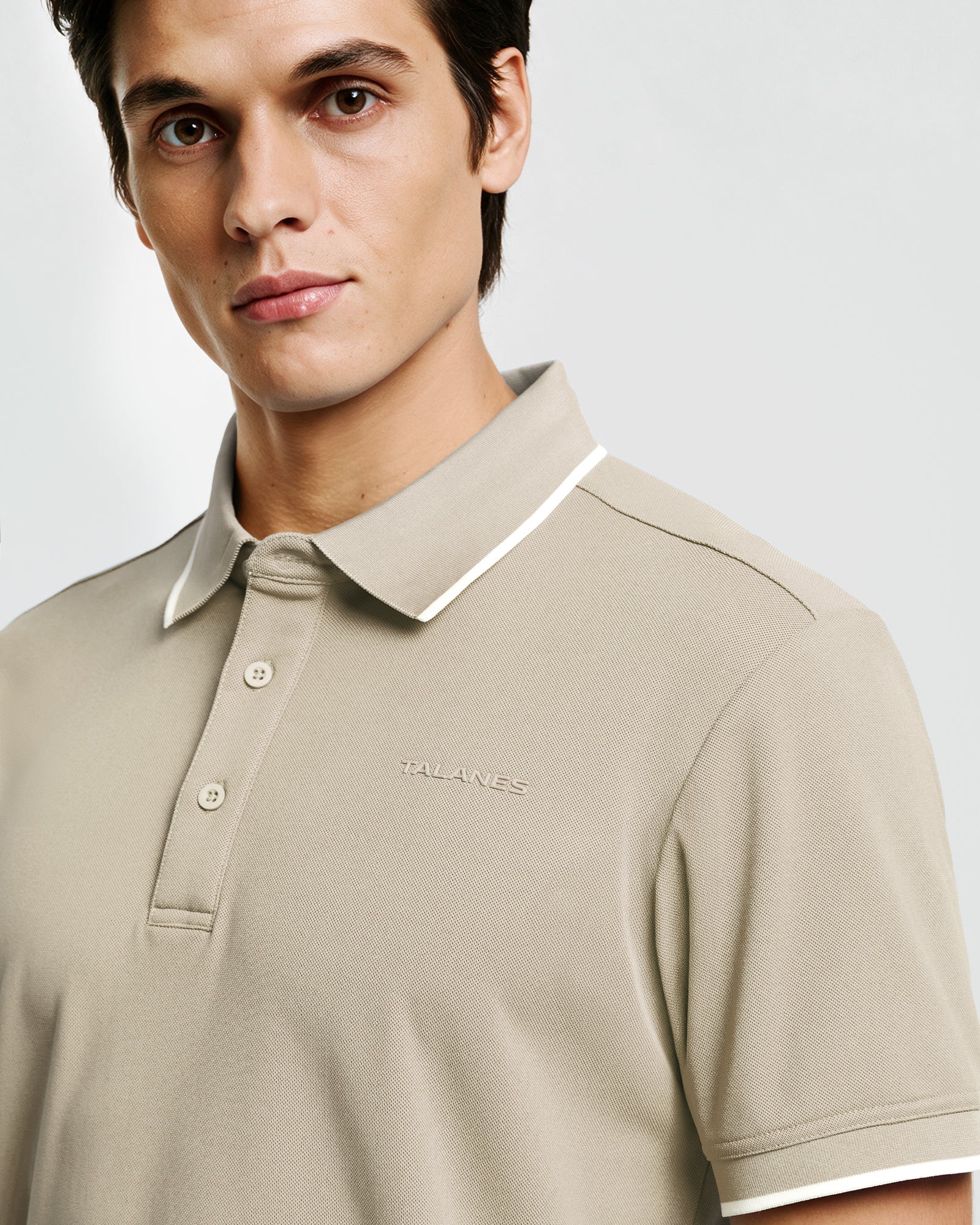 Talanes Men's UPF 50 Moisture-Wicking Short-Sleeve Golf Polo Shirt for Daily Wear