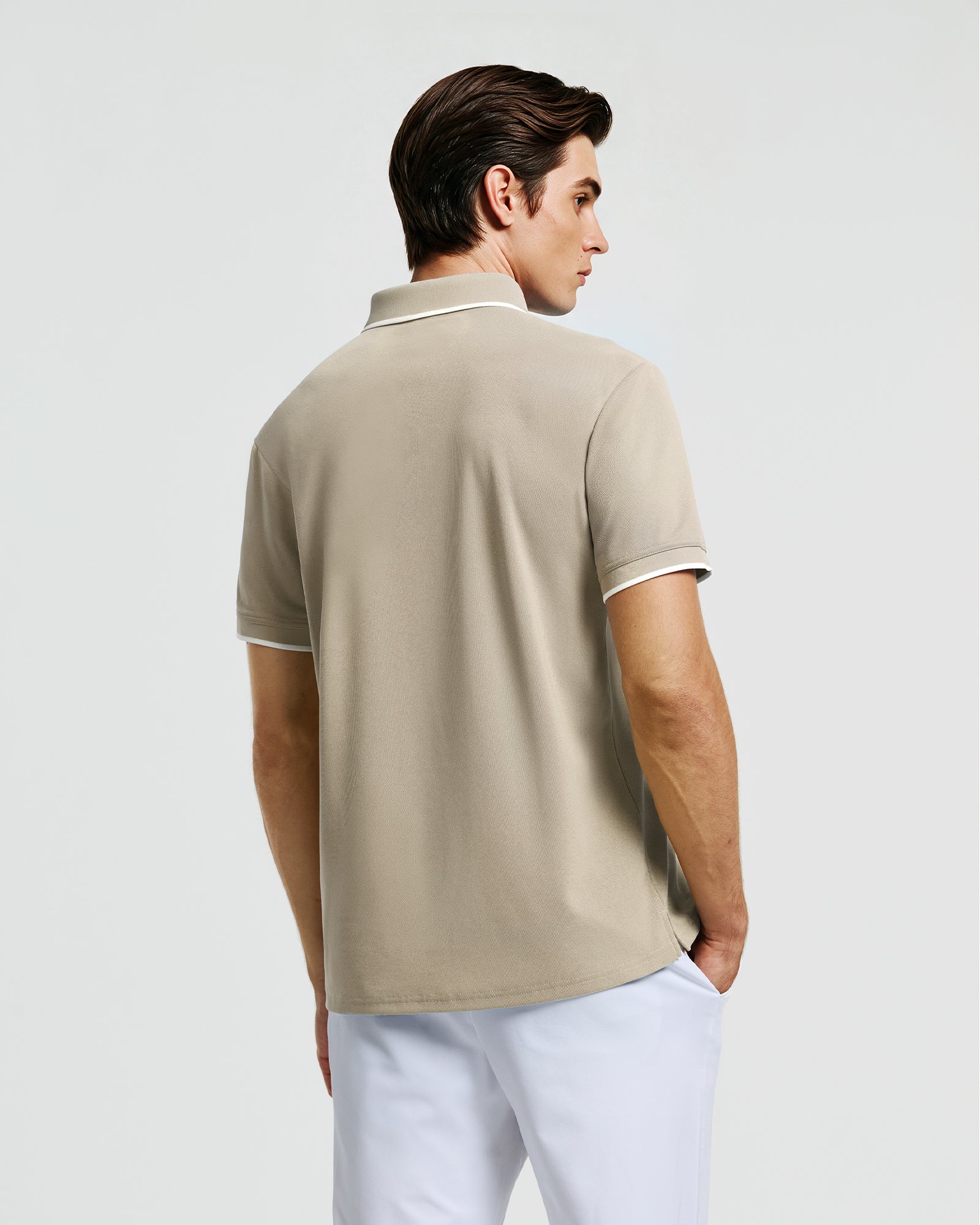 Talanes Men's UPF 50 Moisture-Wicking Short-Sleeve Golf Polo Shirt for Daily Wear