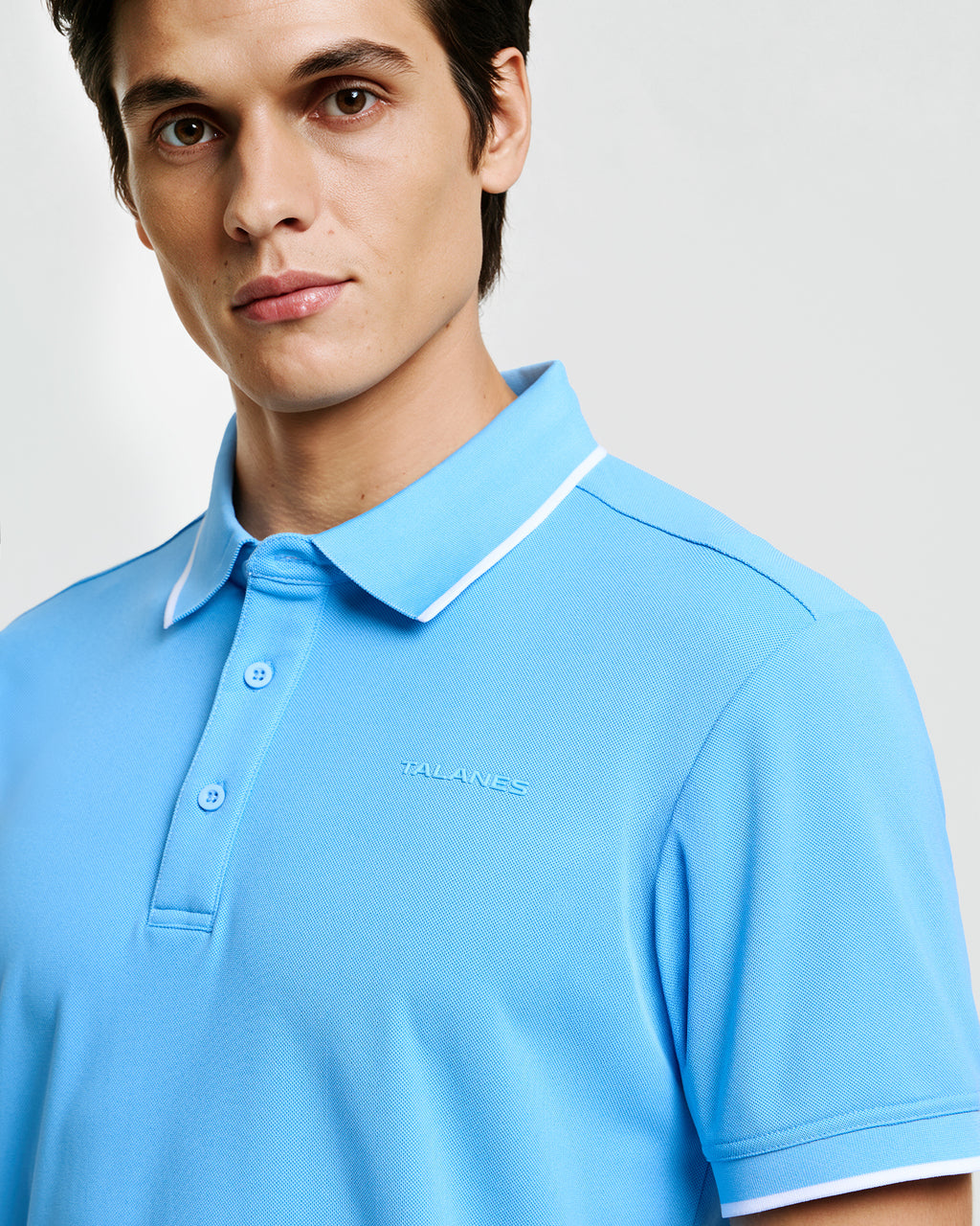 Talanes Men's UPF 50 Moisture-Wicking Short-Sleeve Golf Polo Shirt for Daily Wear
