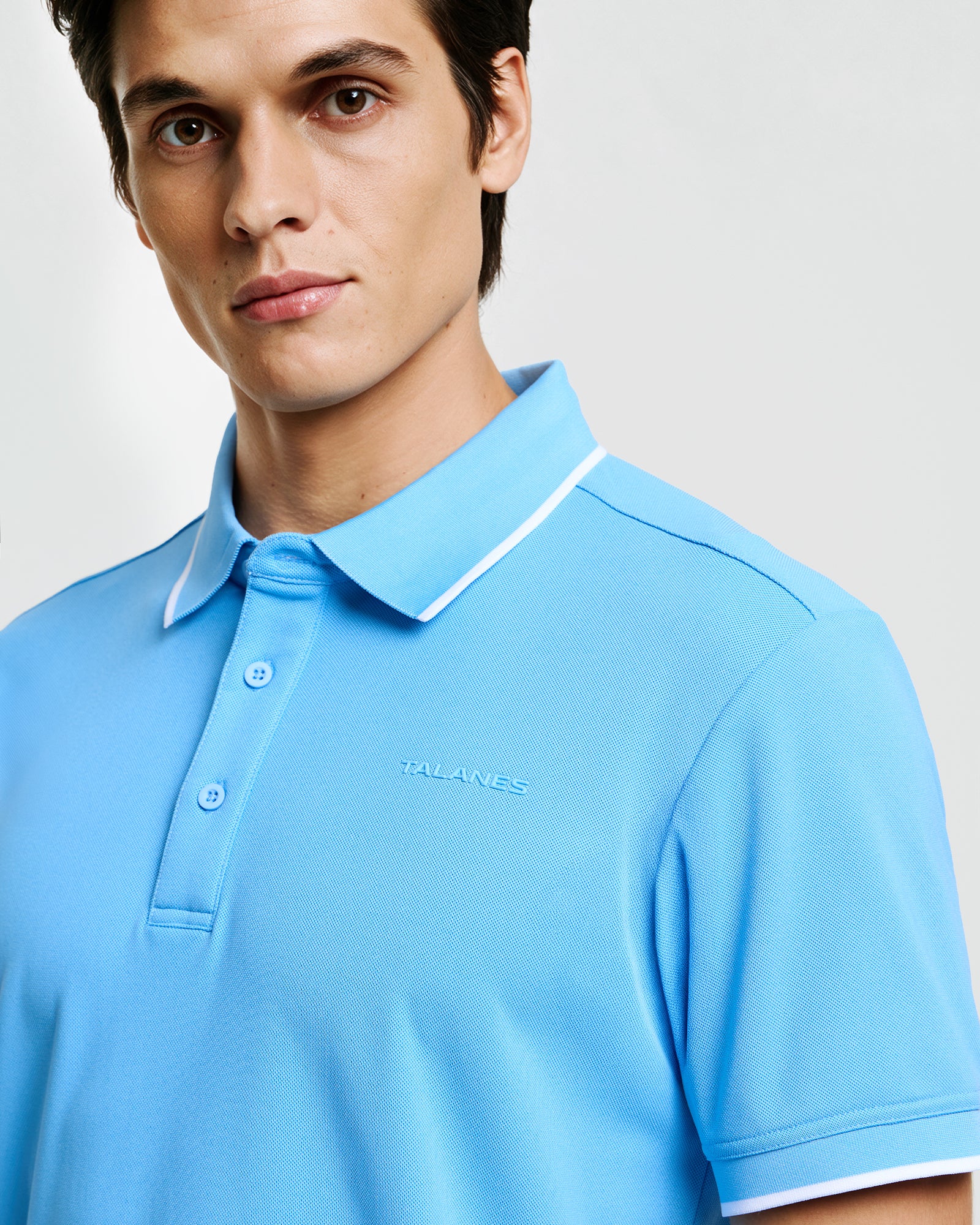 Talanes Men's UPF 50 Moisture-Wicking Short-Sleeve Golf Polo Shirt for Daily Wear