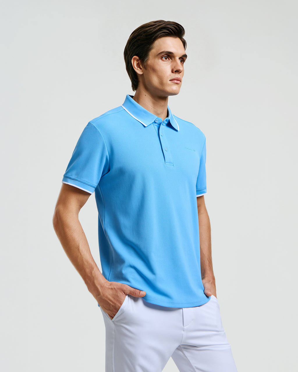 Talanes Men's UPF 50 Moisture-Wicking Short-Sleeve Golf Polo Shirt for Daily Wear