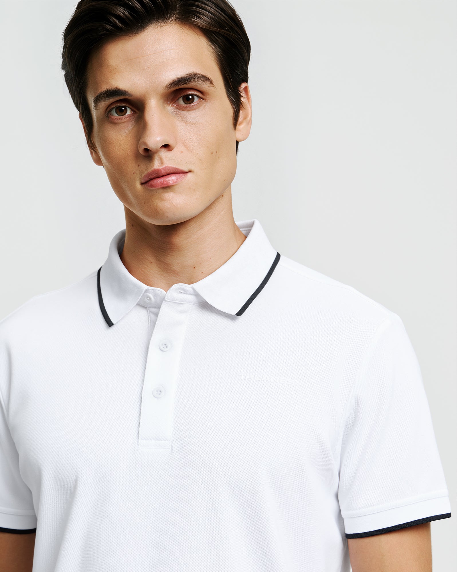 Talanes Men's UPF 50 Moisture-Wicking Short-Sleeve Golf Polo Shirt for Daily Wear