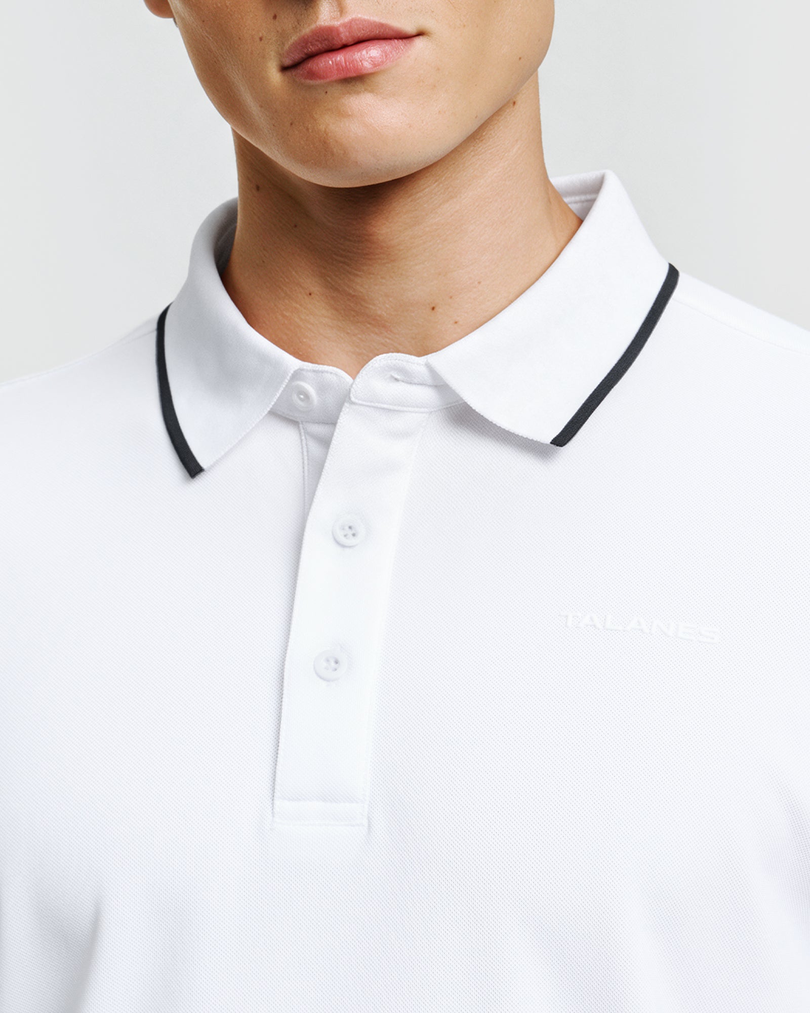 Talanes Men's UPF 50 Moisture-Wicking Short-Sleeve Golf Polo Shirt for Daily Wear