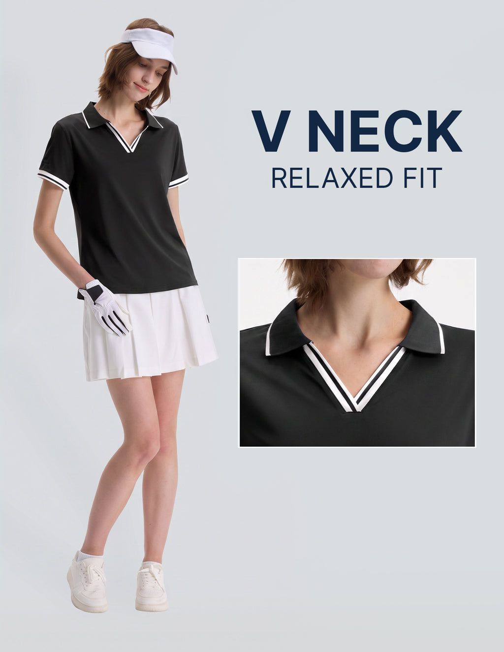 Women's V-Neck Polo Shirt
