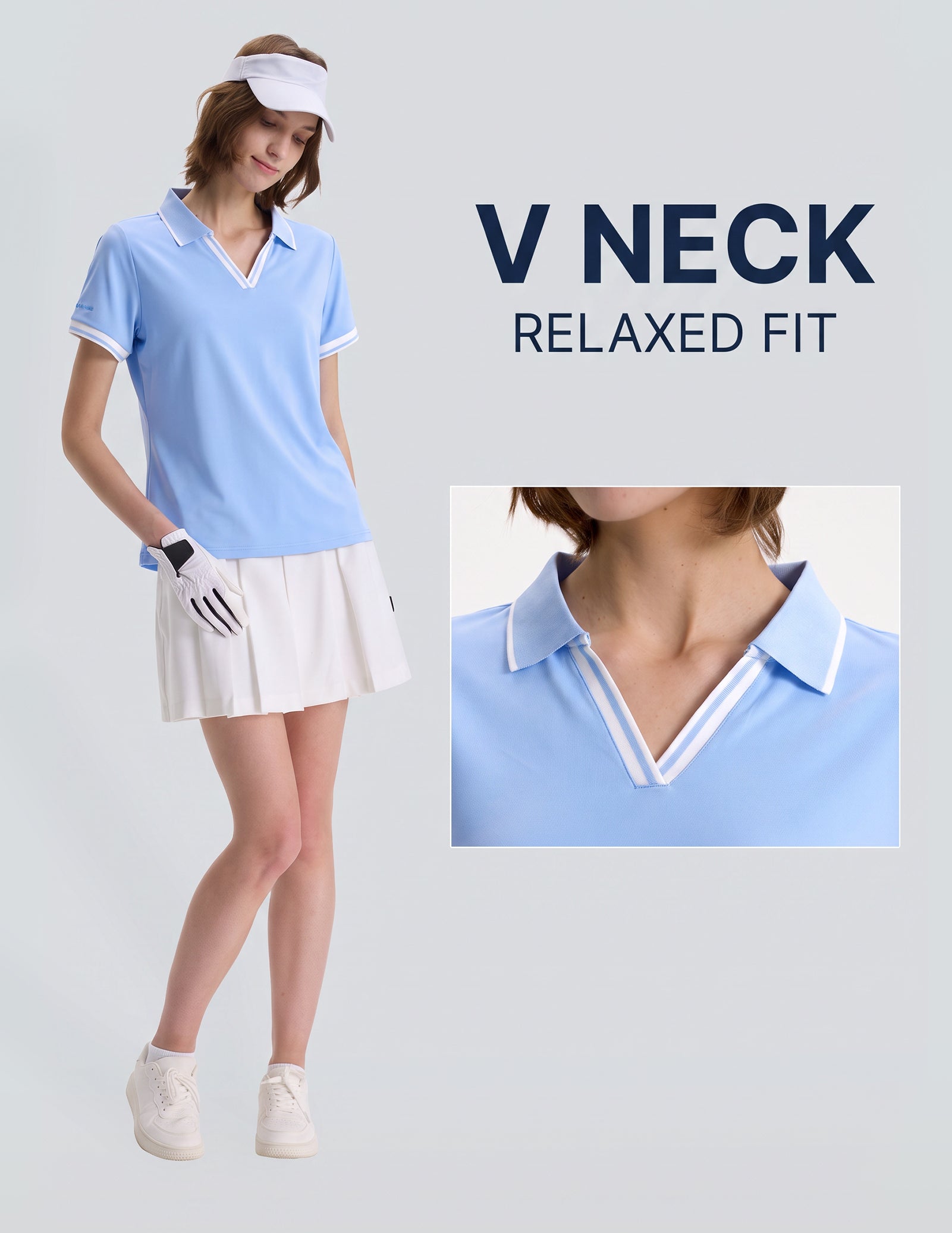 Women's V-Neck Polo Shirt