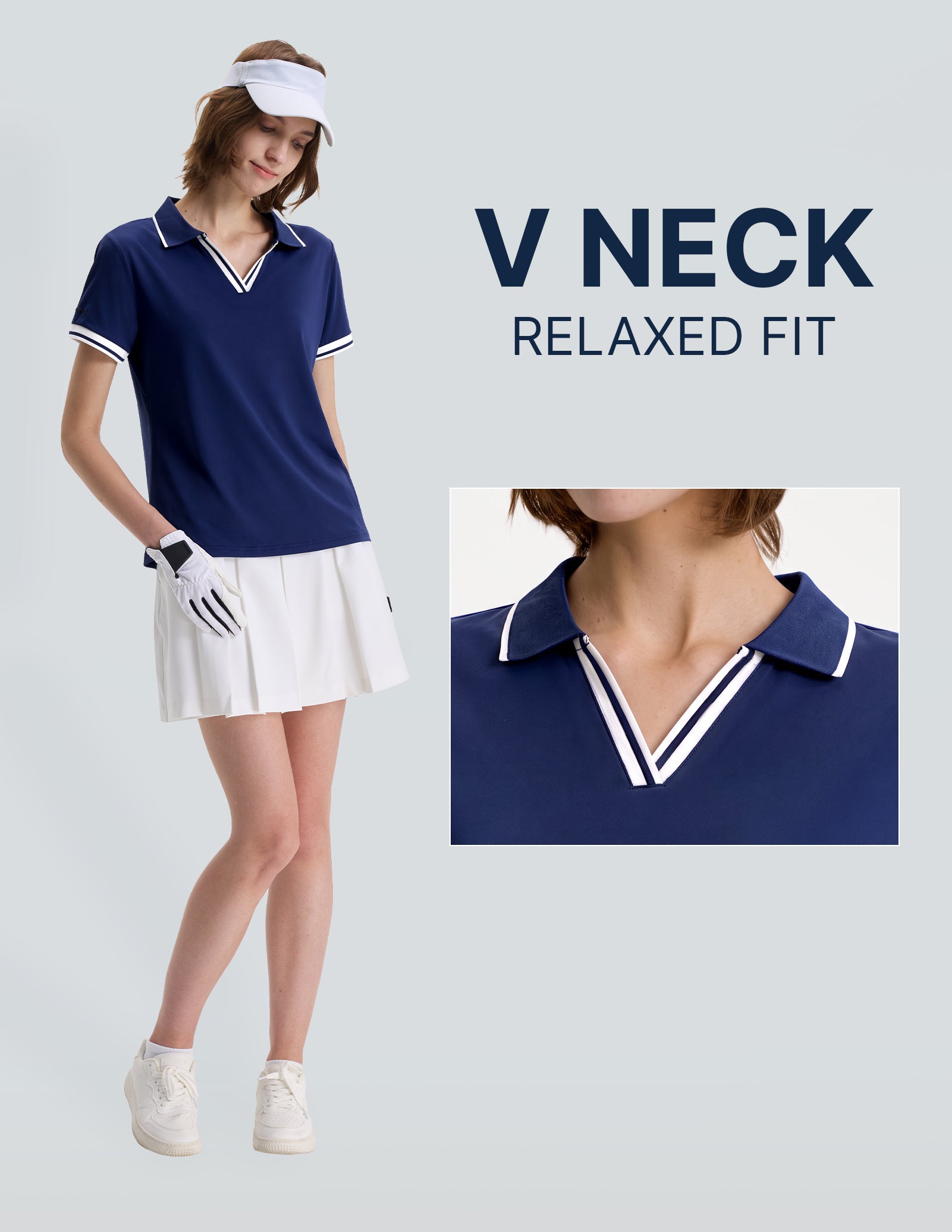 Women's V-Neck Polo Shirt