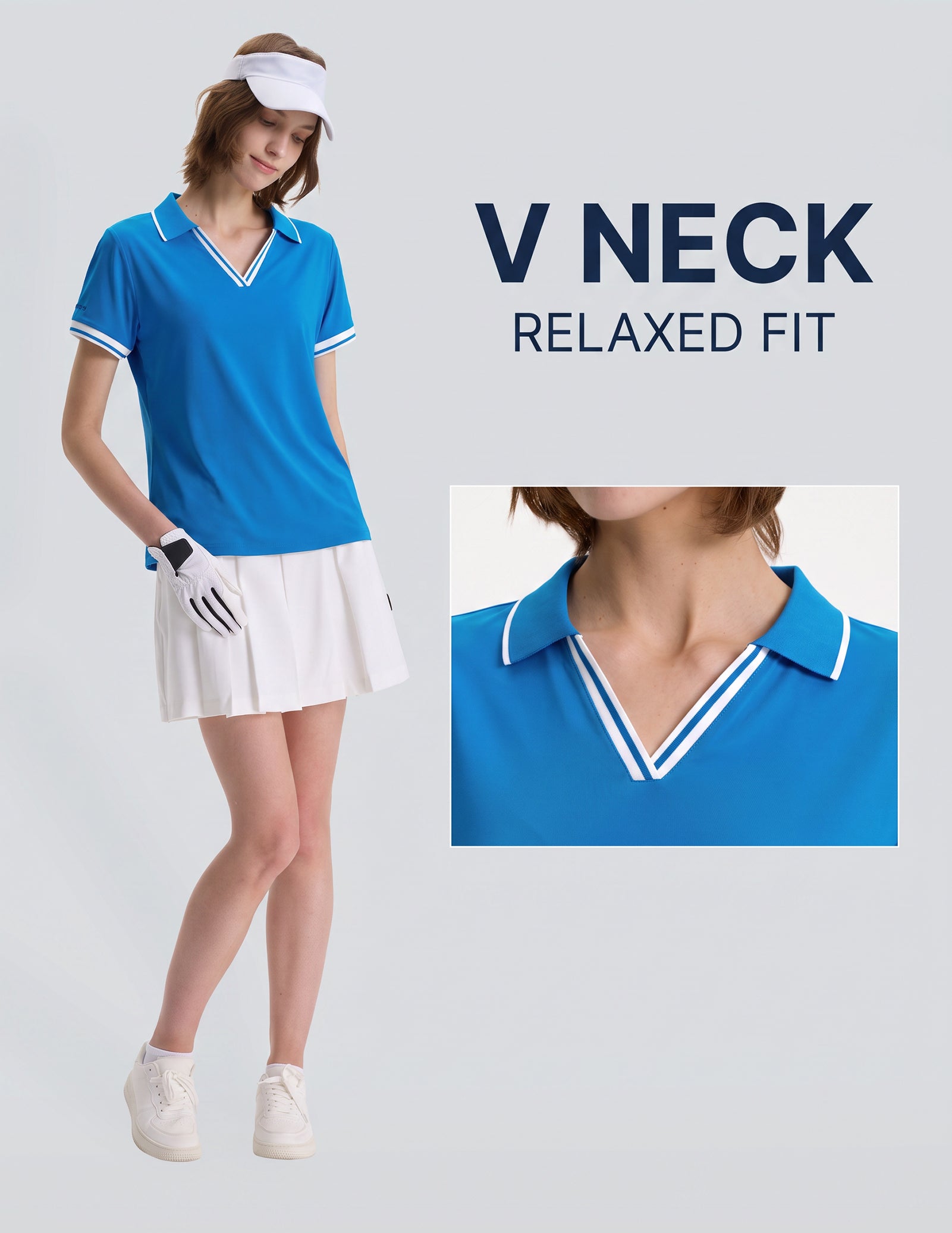 Women's V-Neck Polo Shirt