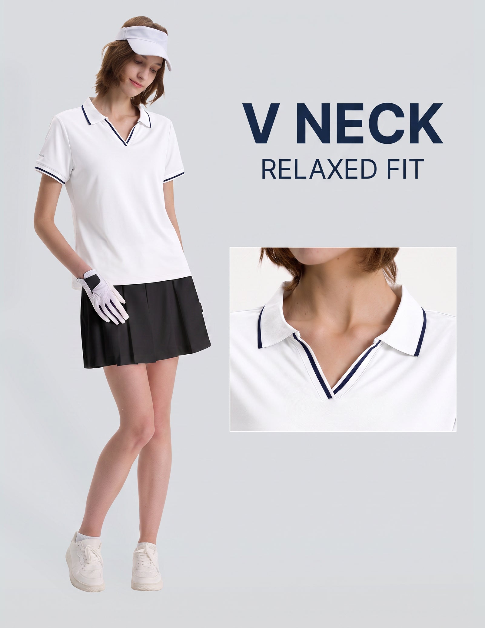 Women's V-Neck Polo Shirt